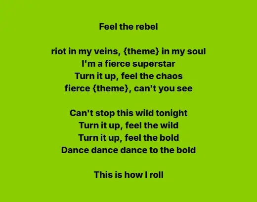 Brat Lyrics Generator - Create Charli XCX Inspired Lyrics 5 Rebel Lyrics