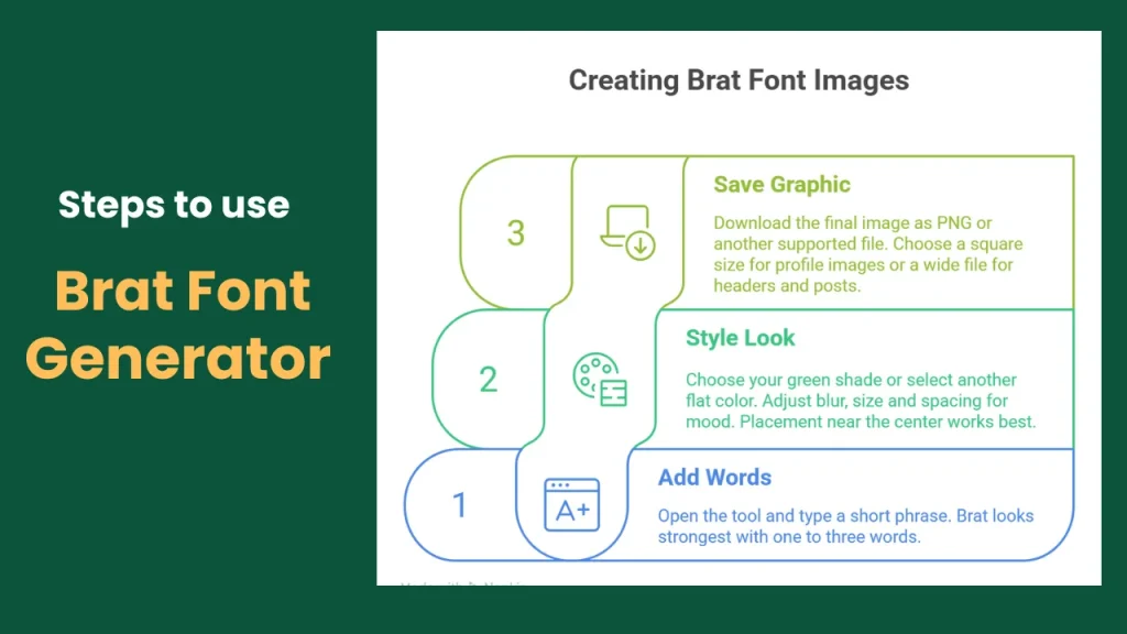 Steps to use Brat Font Generator